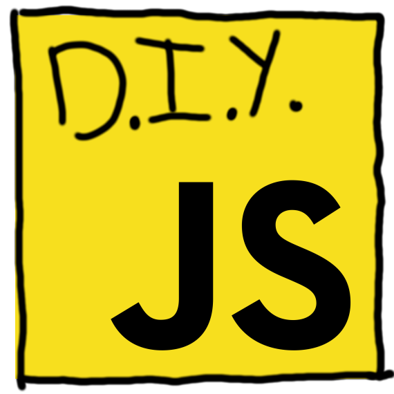 Hand-drawn looking JavaScript logo saying DIY JS